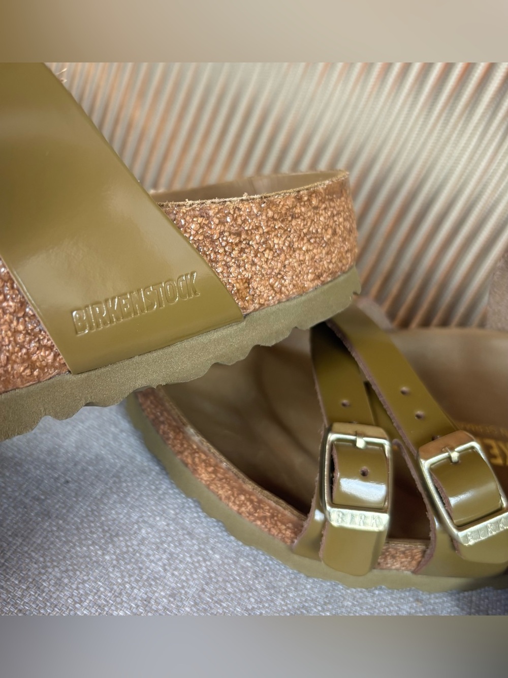 Birkenstock Franca 💅 Oiled Olive Green Leather Sandals Slides 36 40 5 5.5 9 9.5 - Picture 5 of 7